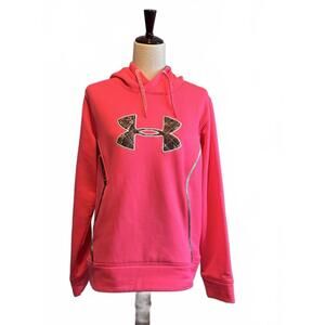 Under Armour Pink Hoodie Camouflage Details, Size Large
